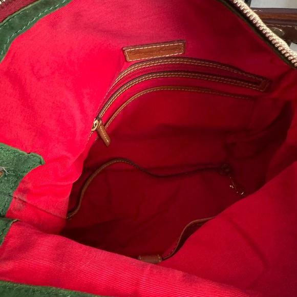 Dooney & Bourke Tan and Brown Monogram Tassel Shoulder Bag - Picture 7 of 10